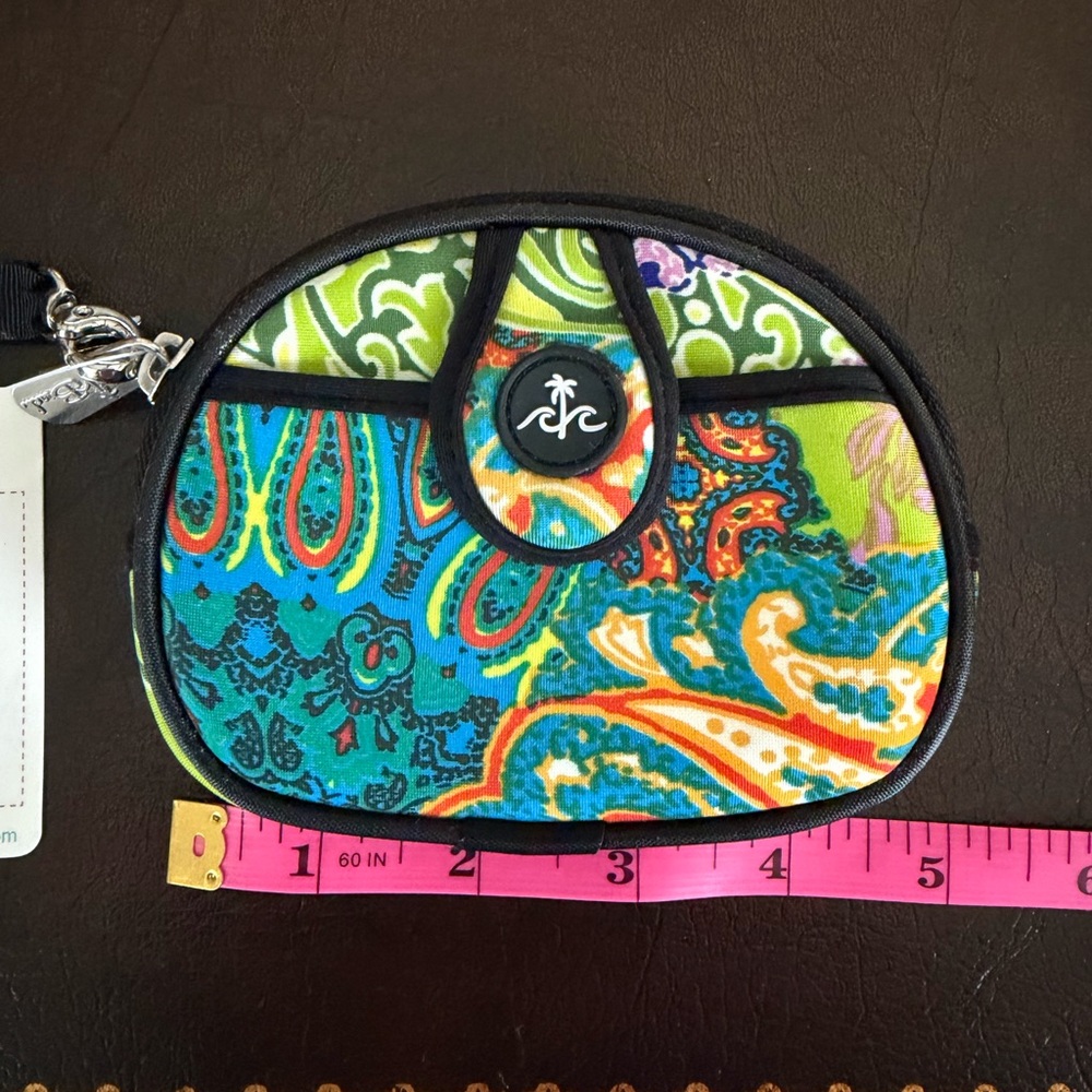BEACH 🌊 Handbags Neoprene "Scuba" Hand Bag – Vibrant Paisley Multi-Color - Picture 4 of 8
